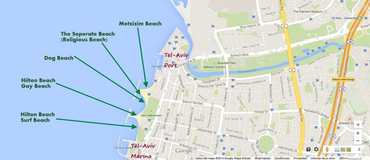 kort af namal Tel Aviv