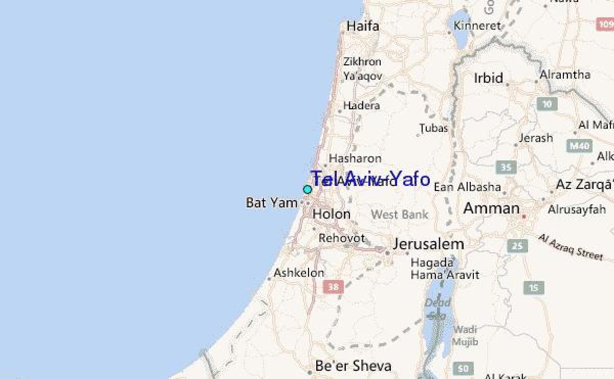 kort af Tel Aviv yafo 