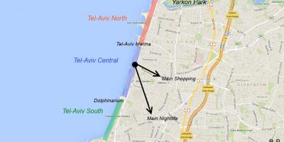 Kort af Tel Aviv næturlíf